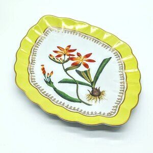 Vintage Chelsea House Floral Botanical Hand-Painted Porcelain Plate